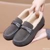 Fashion Winter new women's thick casual warm mom shoes with flat bottom anti slip simple comfortable cotton shoes for daily use