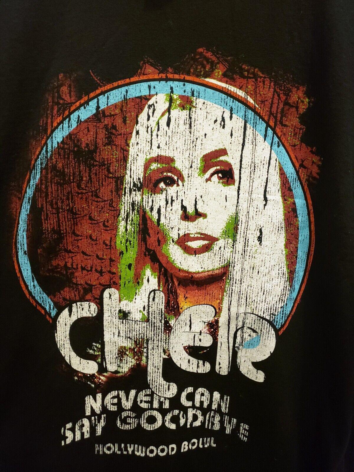 Cher Never Can Say Goodbye Farewell Tour Cotton Tee Men Women Shirt SB136 XL