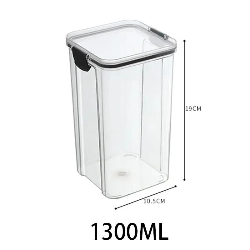 

Прозорі герметичні контейнери для зберігання харчових продуктів з кришками, пластикові банки для кухонного органайзера, для борошна, цукру, пластівців, рису