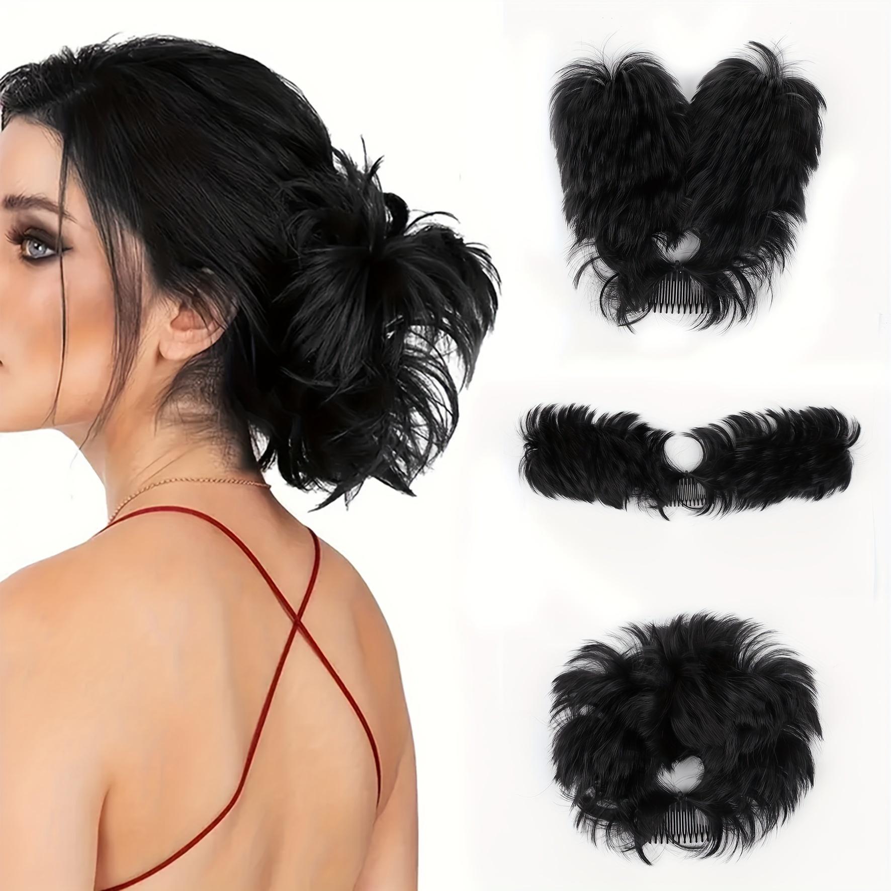 

Синтетический небрежный пучок для волос, расческа для волос, пучок на заколках, элегантные накладные волосы для ежедневного использования, аксессуары для волос 25cm