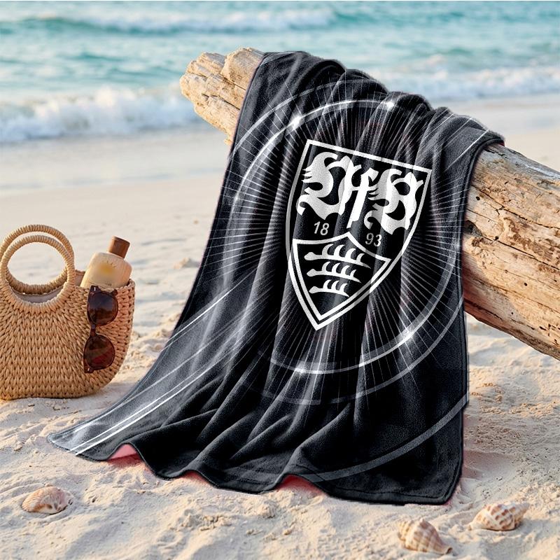 VfB Stuttgart Theme Beach Towel Soft Quick?dry Towel For Summer Beach Vacation Swimming