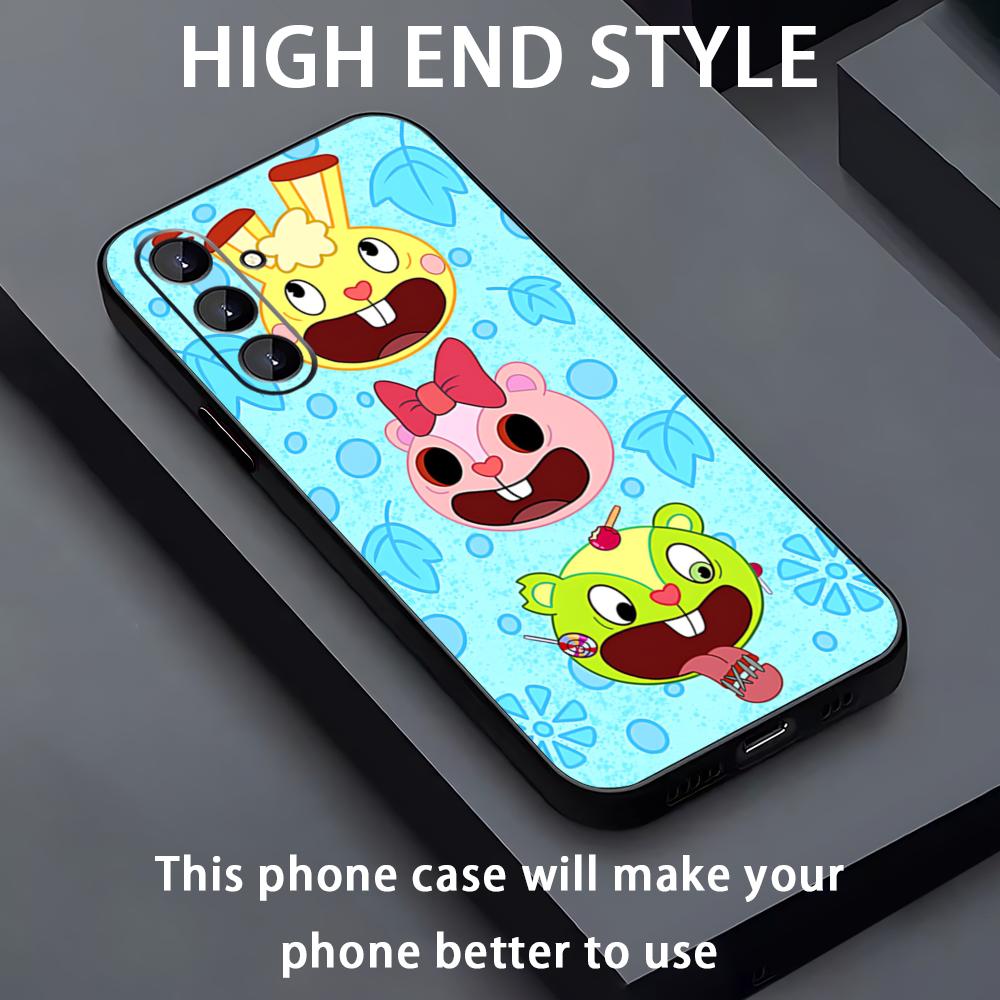 happy tree friends Phone Case For Samsung Galaxy A56 A16 A36 A26 A06 A55 A54 A15 A35 A25 Soft Black