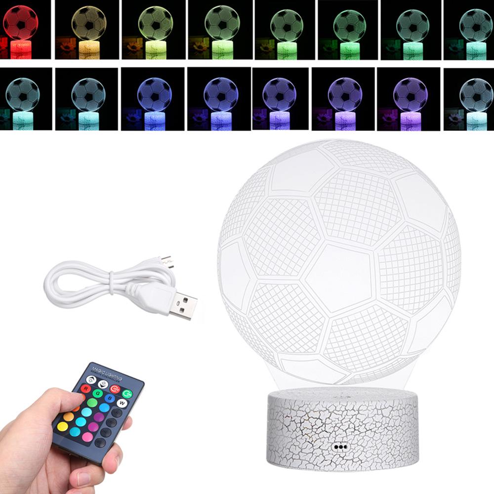 SUPERRUIDALONG Luci notturne a 16 colori con telecomando a forma di cavallo 3D, lampada da comodino a LED in acrilico, per camera da letto, camera da letto, scrivania, decorazione per compleanno