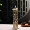 Antique Metal Bamboos Pattern Vertical Hollow Incenses Burners For Tea Room And Meditations With Stable Base Home Decors B03E