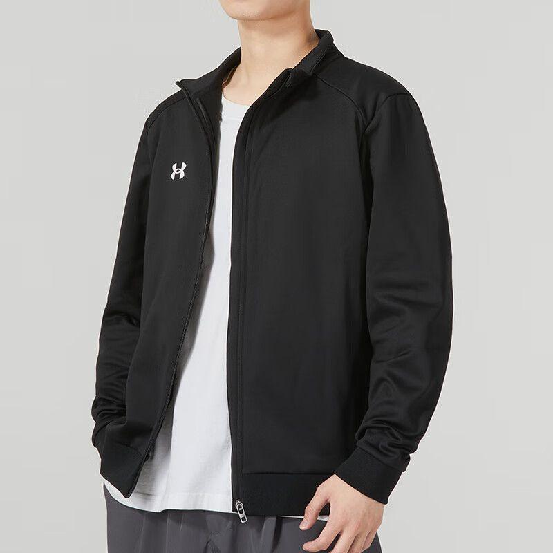 Under Armour Knitted Breathable Stand Collar Sports Quick Dry Jacket Men Jacket Black 23600305-001