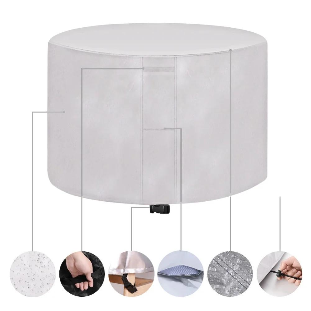1 PC Round Furniture Cover 185*95cm Dust Proof Waterproof 420D Oxford Round Furniture Cover Outdoor Shield Garden Covers