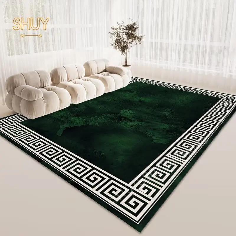 American Style Green Carpet for Living Room Bedroom Large Area Floor Mat Decoration Anti-slip Design Lounge Balcony Corridor Rug