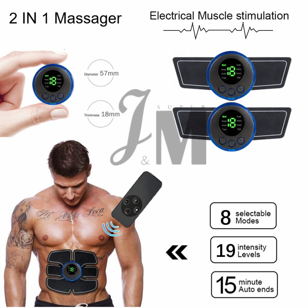 EMS Electric Muscle Stimulator Fitness Massage Abdominal Trainer Toner Body Slimming Massager Home Gym Equiment