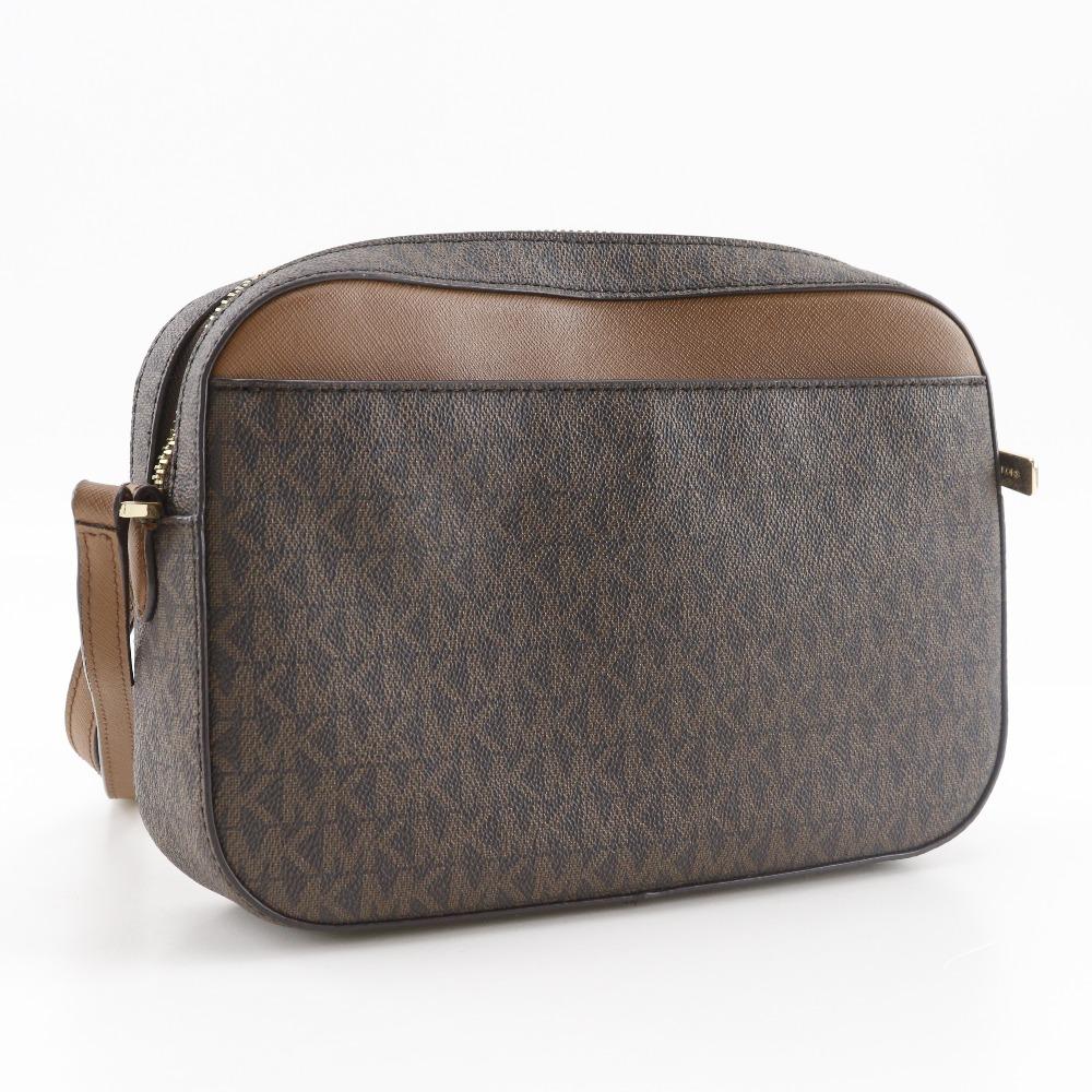 Michael Kors Jet set Shoulder Bag 35S1GTTC9B MK signature Brown PVC Women Used