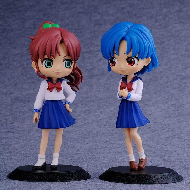 6 Stück/Set Anime Sailor Moon Merkur Venus Jupiter Mars Mädchen Schönheit PVC Figur Modell Spielzeug 15cm