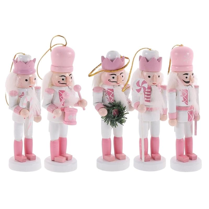 5pcs Creative Christmas Nutcrackers Soldier New Year Birthday Wedding Decor X3UC