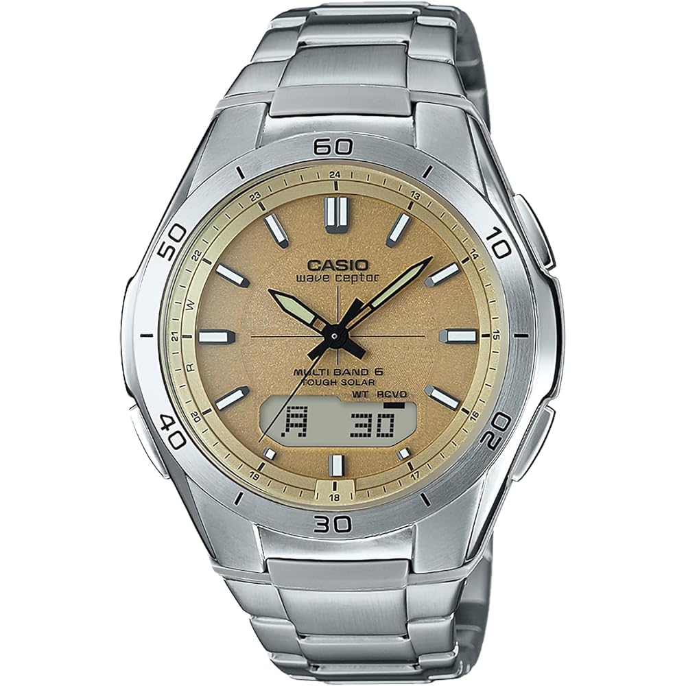 [Casio] Wave Scepter Watch [Domestic Genuine] Radio Wave Solar WVA-M640D-9AJF Men s Yellow x Silver