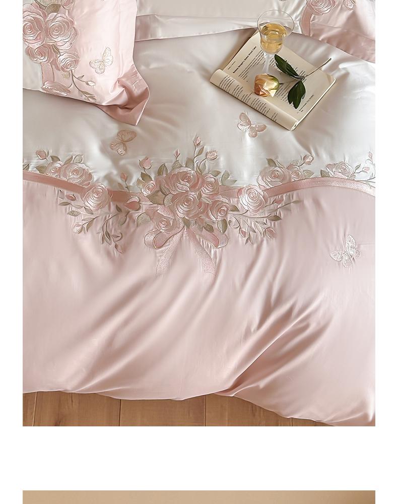 Cotton National Embroidery Four-piece Set - Qimeng Flower Room