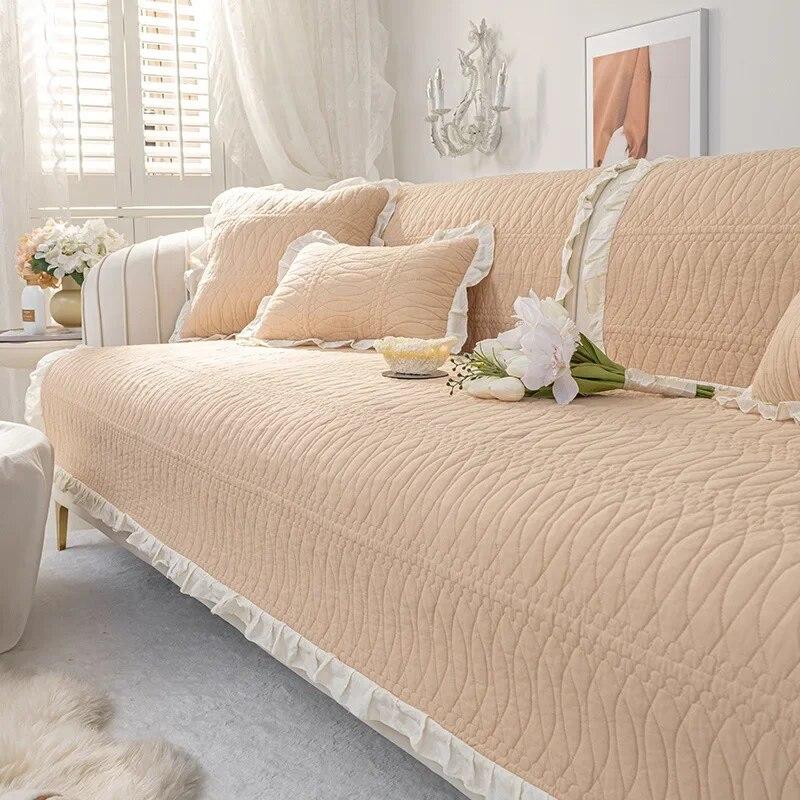 

Универсальная кружевная подушка для дивана Four Seasons, новинка 2023 года, нескользящая подушка для дивана, простая современная домашняя подушка для гостиной, дивана 70x70cm 1PC