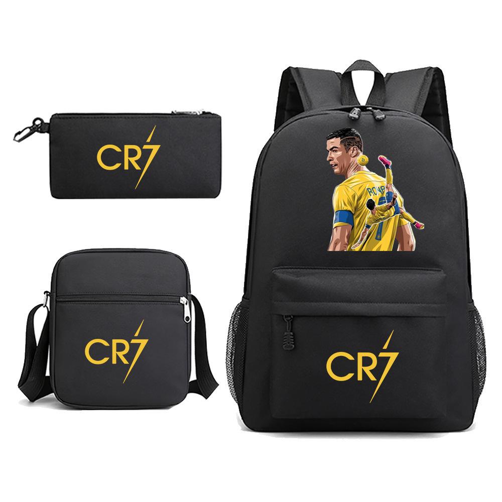 Youth Fashion Backpack Shoulder Bag Pencil Case Children'S Student School Bag 3-Piece Set
