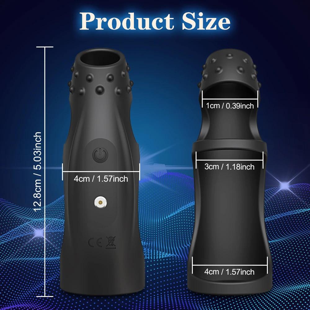 Male Cock Ring Penis Sleeve Vibrator Delay Ejaculation Penisring Cockring Dick Sleeve Erotic Adult Supplies Sex Toy for Men