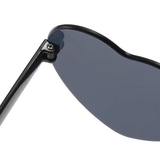 Lady Sunglasses Eye Protection Solid Color Cute Heart Shape Transparent Outdoor Sunglasses for Travel