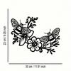 1 Stück Elegant Minimalistisch: Künstlerische Fleißige Bienen Blütenhonig Metallschild, Wandkunstwerk, Modernes Handwerksschild Hängende Dekoration, Geeignet für Büro