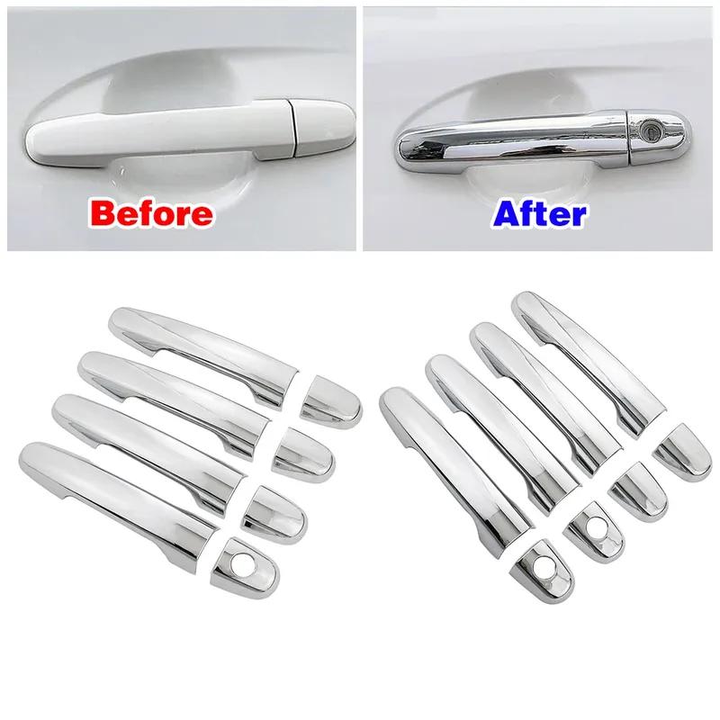Car Upgrade Decoration Chrome Silver Door Handle Cover For Toyota Vios 2007-2013 Cars Accessories Exterior Styling