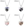 Stunning Heart-shaped Bts Necklace With Colorful Gemstones For Fashion Enthusiasts