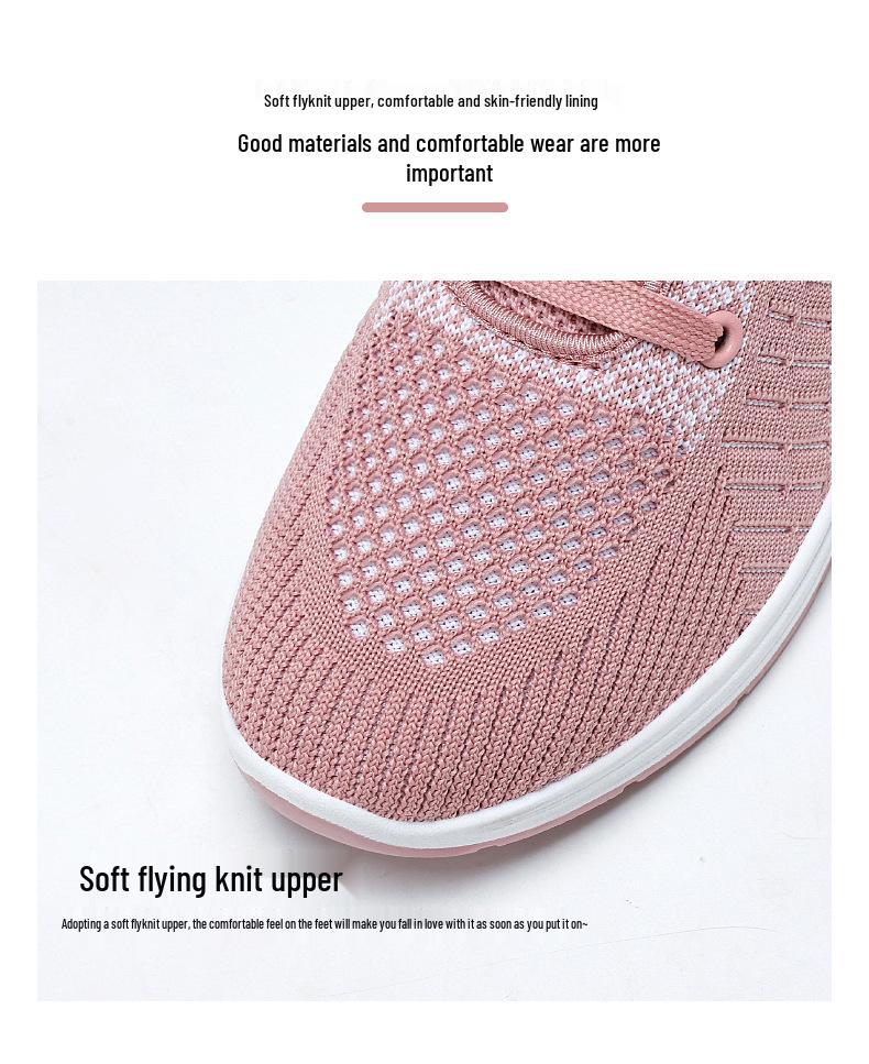 Adidași casual de damă cu plasă respirabilă care măresc înălțimea și au talpă groasă