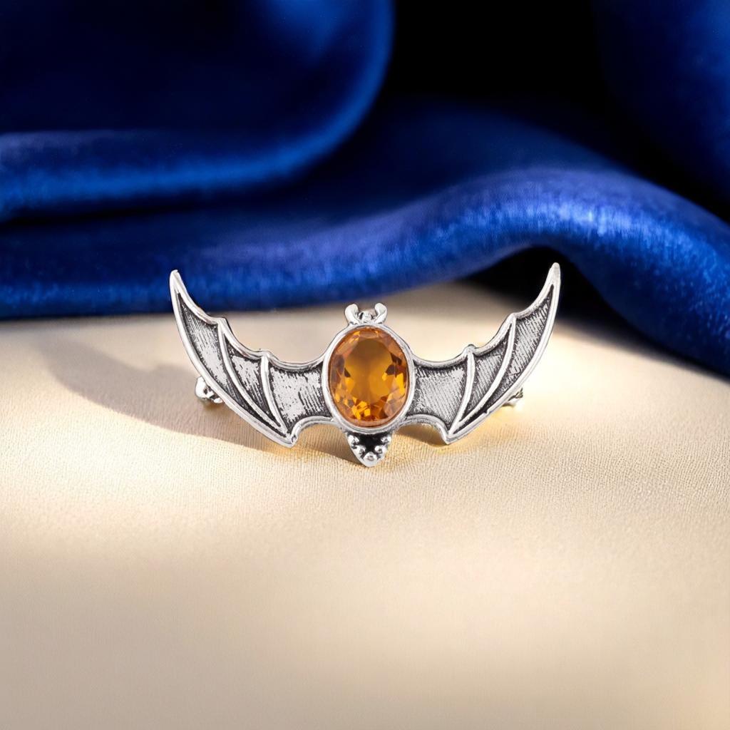 Natural Citrine Gemstone 925 Sterling Silver Jewelry Pendant 1" Gift For Wife CP-33-2