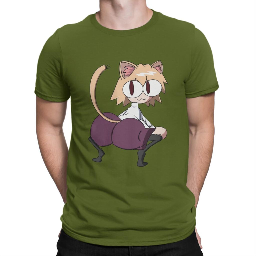 Sey Mens T Shirt Neco Arc NECOARC Cat Novelty Tees Short Sleeve Round Neck TShirt 100 Cotton Printed Clothes