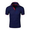 Polo Estiva da Uomo a Maniche Corte Tinta Unita Cotone Maniche Corte Gioventù Popolare Casual Colletto