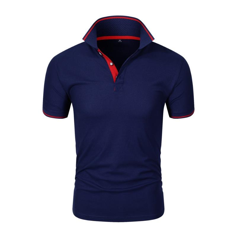 

Літня чоловіча футболка поло з коротким рукавом, однотонна, бавовняна, з коротким рукавом, молодіжна, популярна, повсякденна, з коміром XXXL