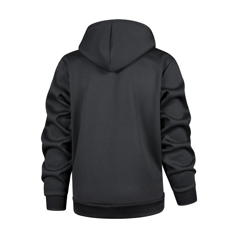 Autumn and Winter Men's Casual Sports Hoodie Cardigan Jacket with Thick Fleece Hooded Cardigan Lamb Fleece Hoodie