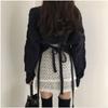 New Arrival Fall and Winter Korean Style Chic Fashionable Retro Hemp Pattern Back Strap Japanese Lazy Style All-Matching Knitted Sweater