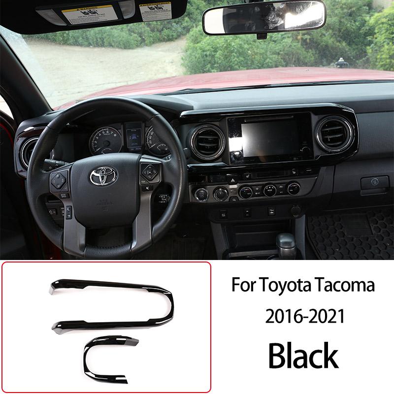 For Toyota Tacoma 2016- ABS Carbon Fiber Car Center Console trument Panel Side Frame Decoration Stickers Car Accessories