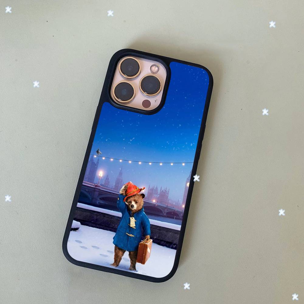 Cute P-Paddington B-BearS Hard Plastic Phone Case For Iphone 17 Air 16 15 14 13 12 11 Pro Max PC TPU Ins Case
