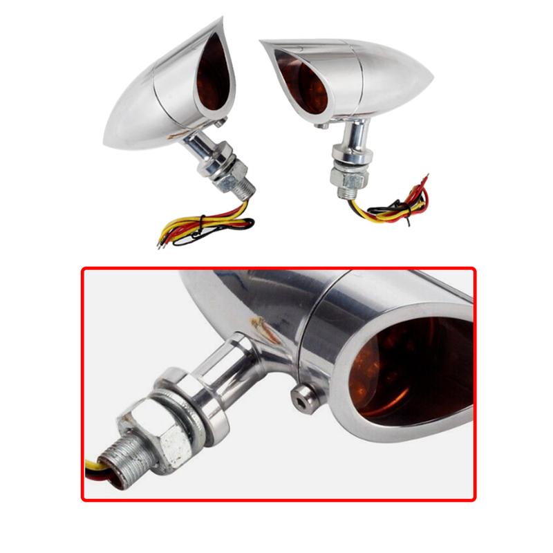 12V 10mm Motorcycle Turn Signal Lights Indicator Amber Motorbike Accessories for Harley Cafe Racer Bobber Chopper
