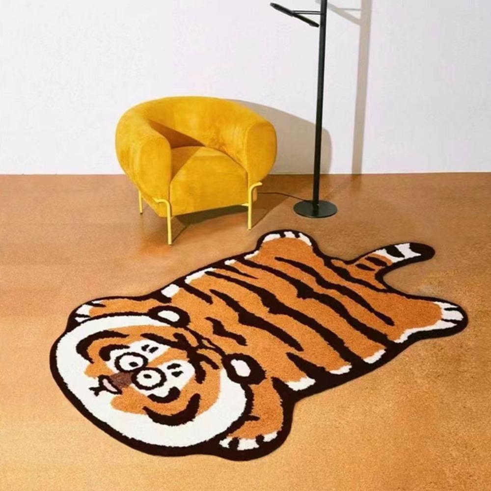 Anti-slip Furry Carpets Cartoon Entrance Mat Durable Foot Pads  Bedside