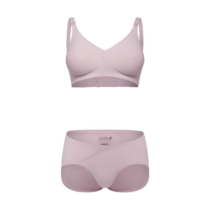 

Комплект нижньої білизни для вагітної Wirefree Бюстгальтер для годування + трусики Одяг для вагітних XXL