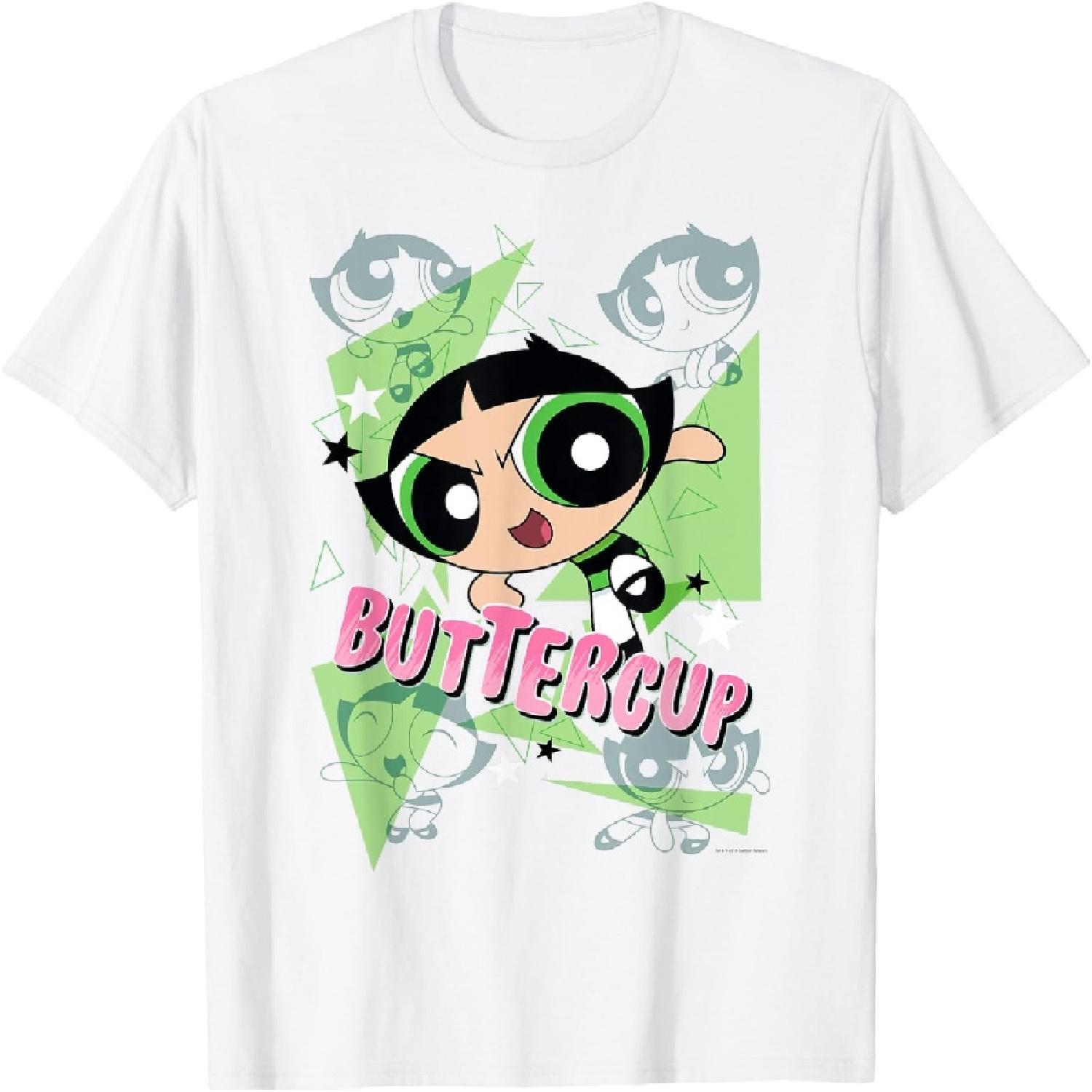 

CN The Powerpuff Girls Buttercup Moves T-Shirt XXXXXL білий