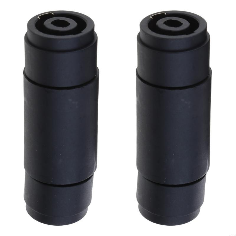 2 Pcs 4-Pin Pole Female To Female Speakon Coupler Adapter Audio Cable Connector