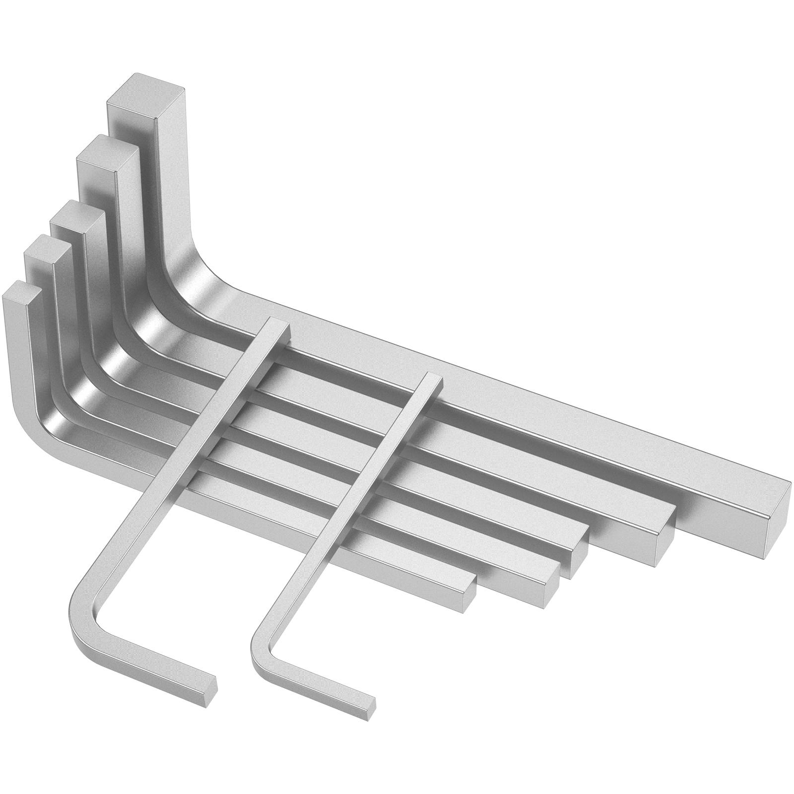 

7Pcs Square Head Wrench Kit 3/4/5/6/7/8/10mm Chrome Vanadium Steel Screwdriver Hand Tool L Shaped Square Key Set Repair Tool серебряный