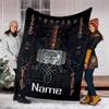 Personalized Custom Name Blanket - Viking Sign Print Design,Blanket for Sofa,Bed,Travel,Camping - Soft and Warm, Great Gift
