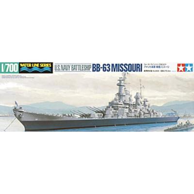 Tamiya Waterline Series US Navy Battleship Missouri Plastic Model 31613 1/700 No.613