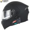 Kuqibao Dual Lens Motorcycle Helmet Flip Face Helmet Electric Motorcycle Bluetooth Helmet Long Endurance 3C Certified Full Helmet