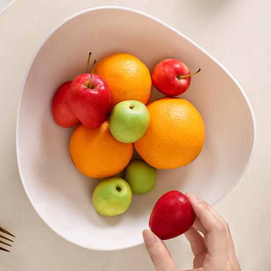 Plastiksalatschüssel Obstkorb Große Kapazität Serviertablett für Snacks Süßigkeiten Nüsse Mehrzweck-Aufbewahrungskorb für Wohnzimmer Küche Party