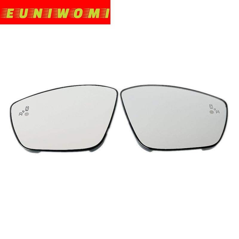 Heated Wing Car Mirror Glass with Blind Spot Warning for CITROEN C3 III (2016-) DS3(-) DS9(-)