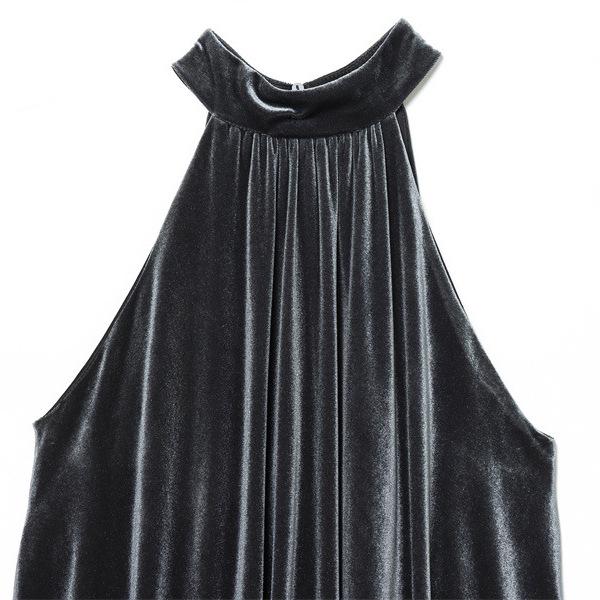 2025 Stylish European-American Velvet Balloon Dress for Women