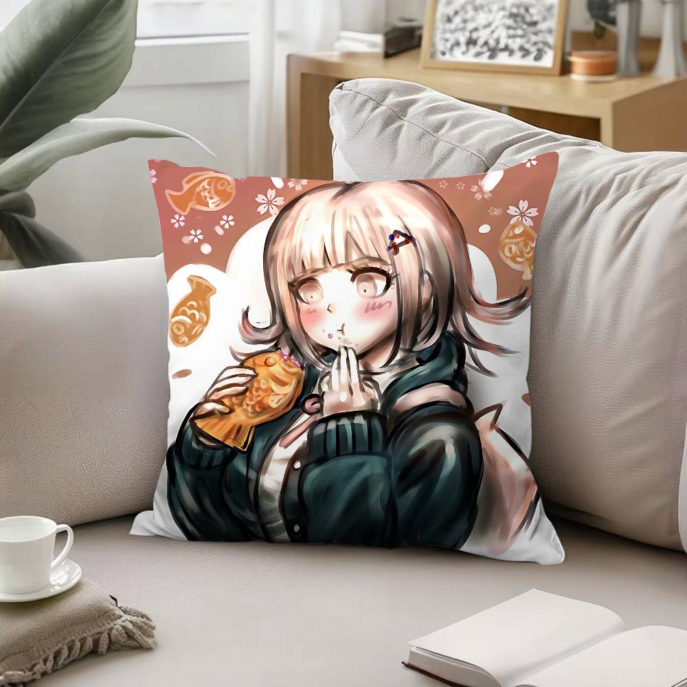 Anime D-Chiaki Nanami Throw Pillow Covers Pattern Cushion Cover Suitable For Sofa Bedroom Car Pillow Cover