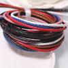 4,0-5,0 mm gefärbte Kante geflochtene runde Rindslederseil für DIY-Armbänder und Halsketten