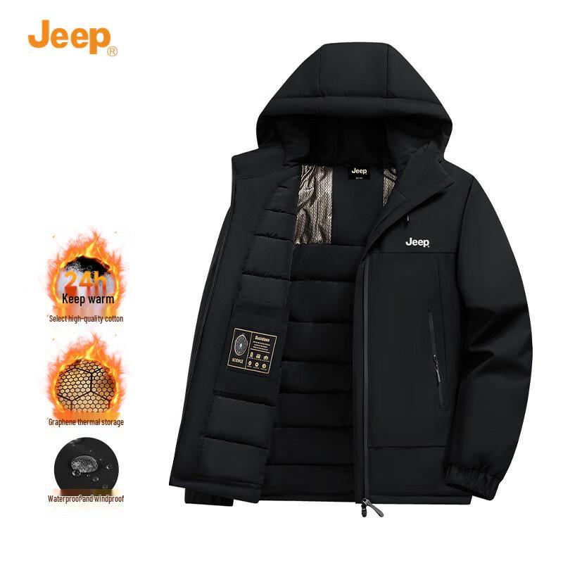 Jeep Men's Hooded Winter Padded Jacket