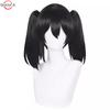 High Quality Nico Yazawa Cosplay Wig 40cm Long Ponytails Black Hair Heat Resistant Synthetic Wigs + Wig Cap