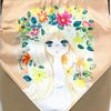 Mizumori Ado Shoulder Bag Eco Bag Set Beige Flower Ado-chan